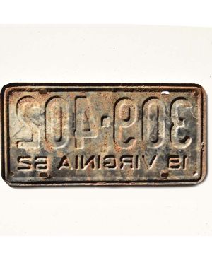 Tablica rejestracyjna USA Virginia 1962 Black 309-402