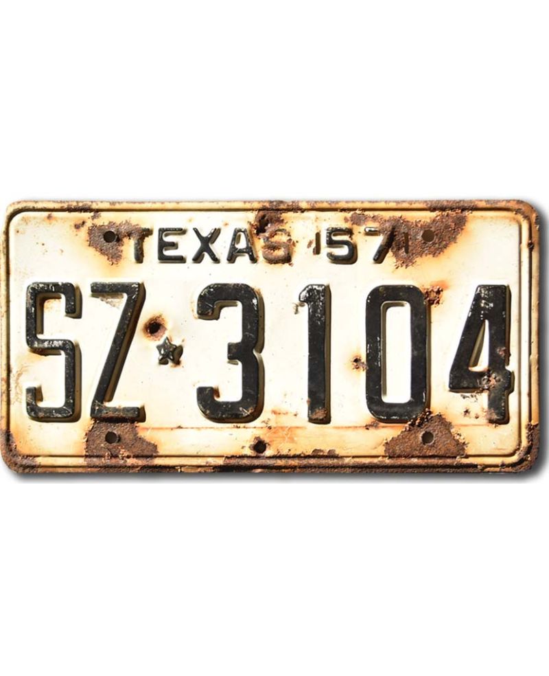 Americká SPZ Texas 1957 White SZ-3104