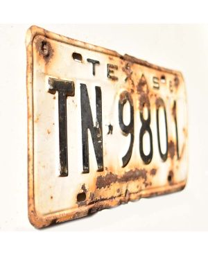 Tablica rejestracyjna USA Texas 1961 White TN-9801