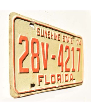 Americká SPZ Florida 1974 Sunshine State 28V-4217