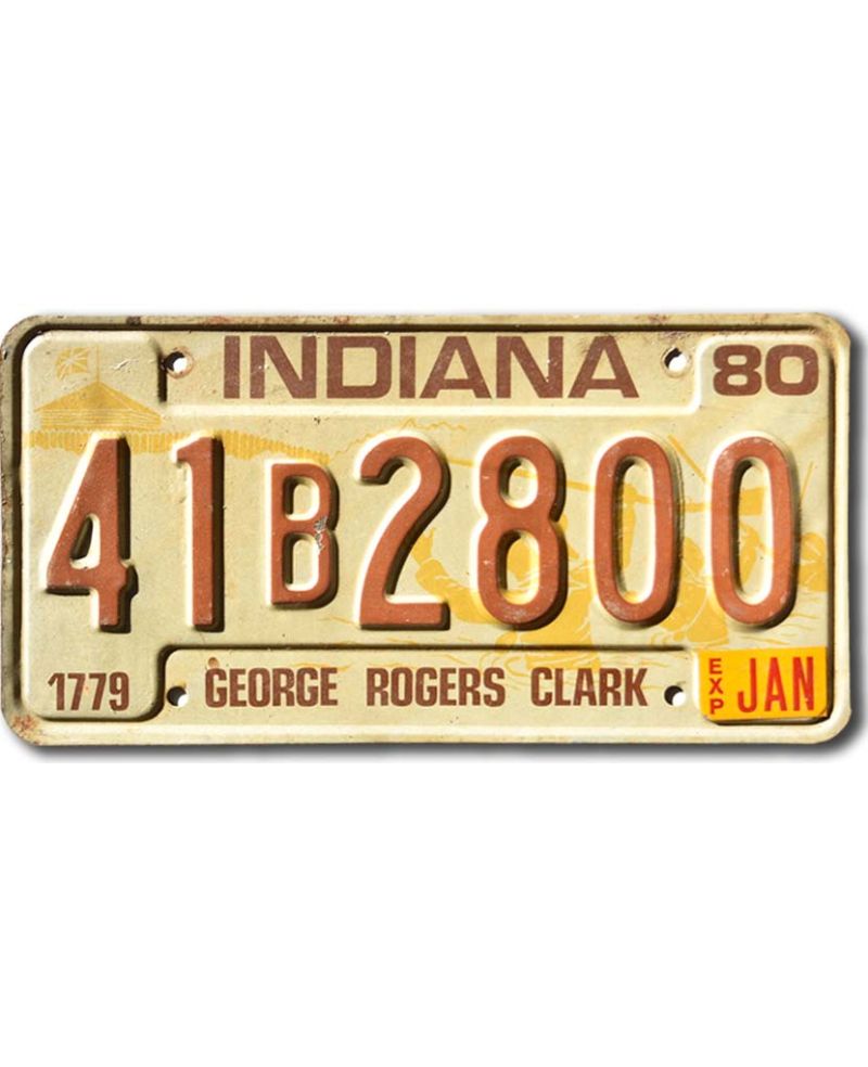 Tablica rejestracyjna USA Indiana 1980 George Rogers Clark 41B2800