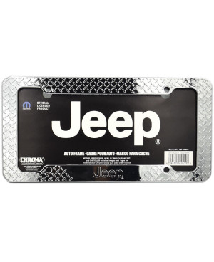 Ramka na amerykańskie tablice rejestracyjne Jeep chromowana stal