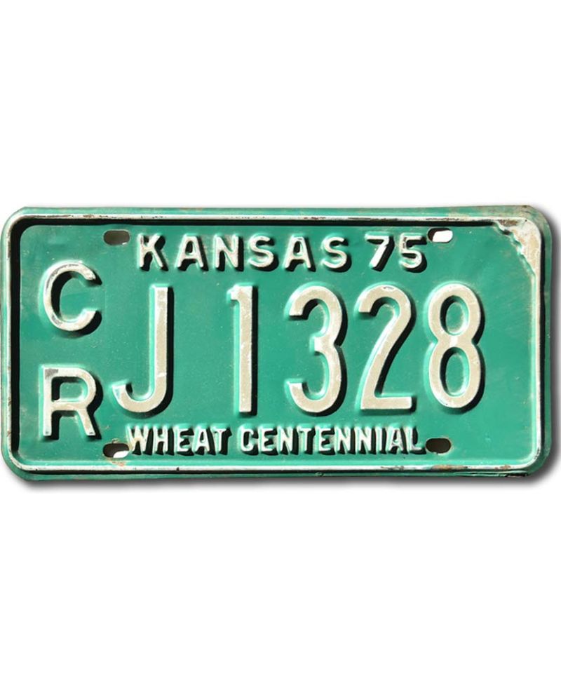 Americká SPZ Kansas 1975 Green CRJ 1328
