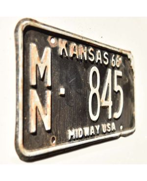 Tablica rejestracyjna USA Kansas 1966 Midway MN 845