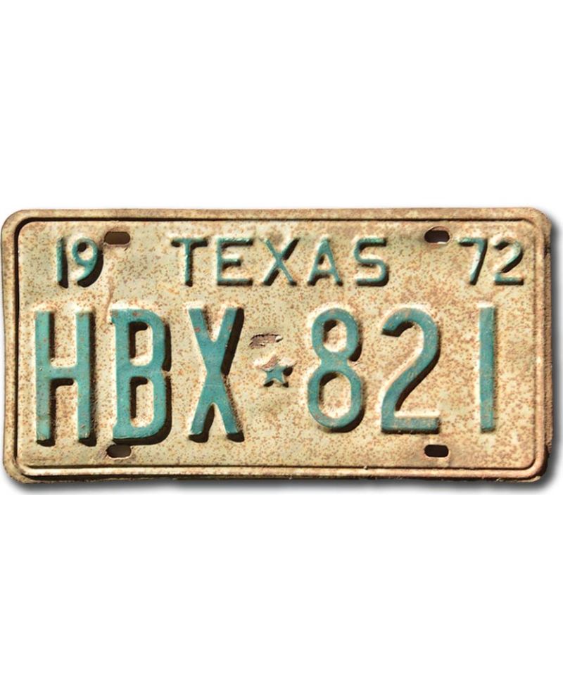 Tablica rejestracyjna USA Texas 1972 HBX-821