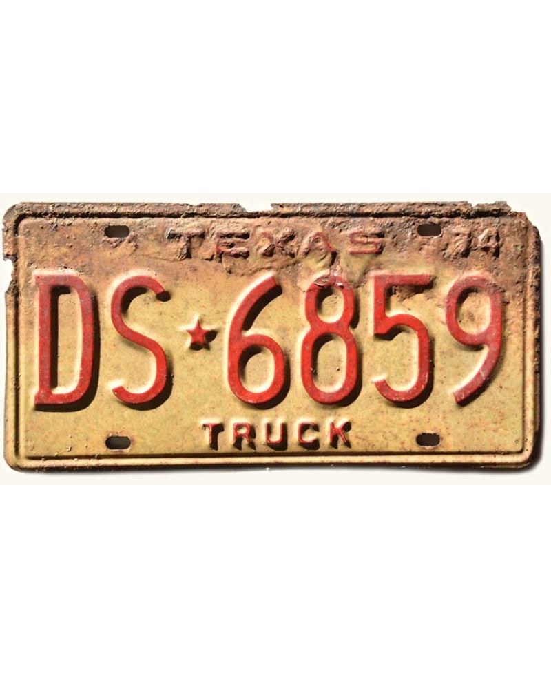 Tablica rejestracyjna USA Texas 1974 Truck DS-6859