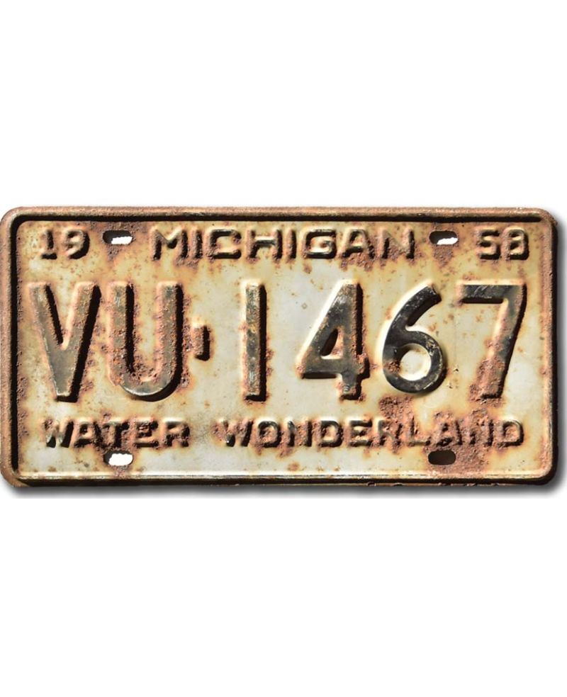 Americká SPZ Michigan 1958 Water Wonderland VU-1467