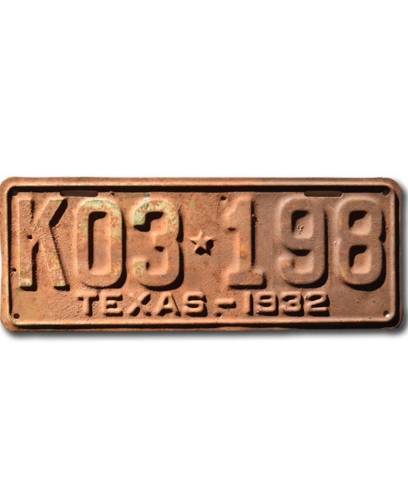 Americká SPZ Texas 1932 Rusty K03-198