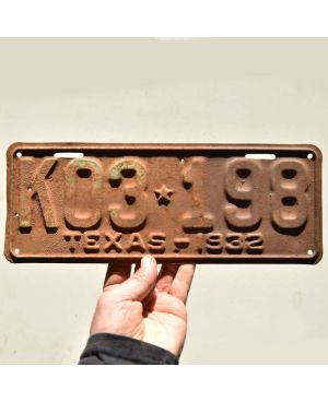 Tablica rejestracyjna USA Texas 1932 Rusty K03-198