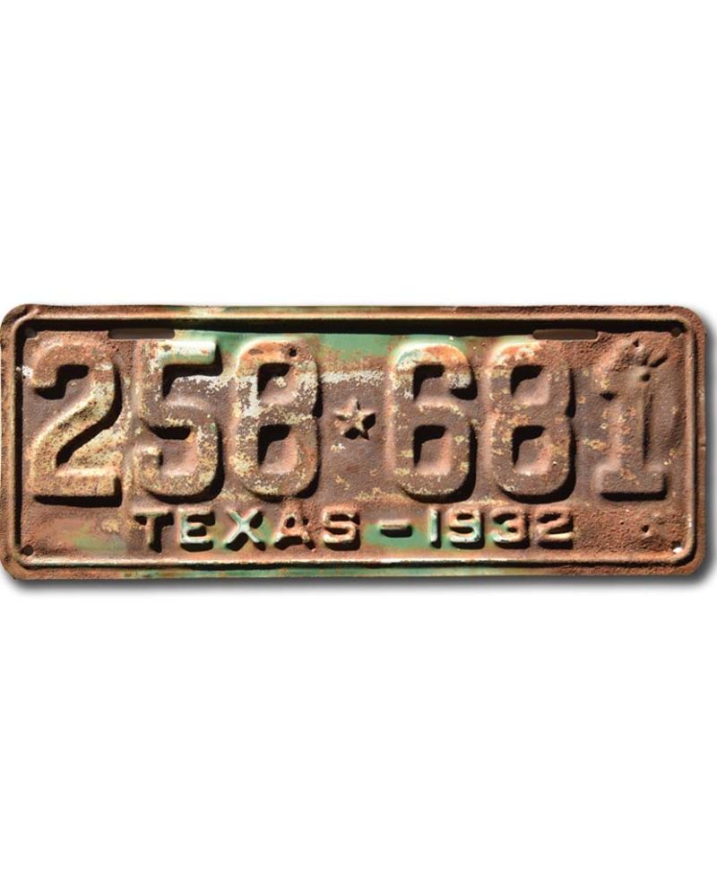 Americká SPZ Texas 1932 Rusty 258-681