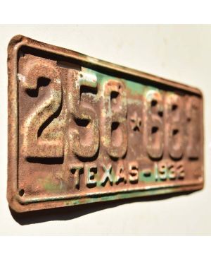Tablica rejestracyjna USA Texas 1932 Rusty 258-681