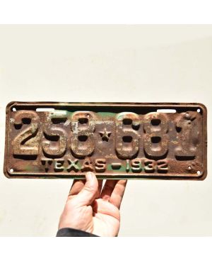 Tablica rejestracyjna USA Texas 1932 Rusty 258-681