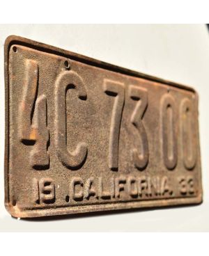 Americká SPZ California 1933 Rusty 4C 73 00