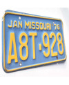 Tablica rejestracyjna USA Missouri 1976 Blue A8T-928