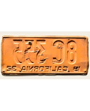 Americká SPZ California 1932 Yellow 8C 355