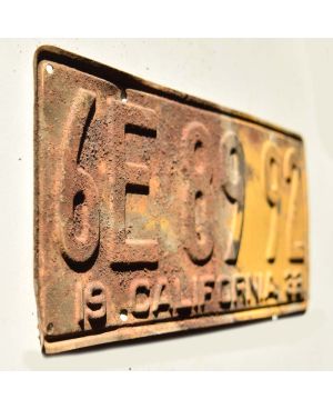 Tablica rejestracyjna USA California 1932 Yellow 6E 8992
