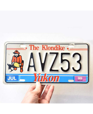 Kanadyjska tablica rejestracyjna Yukon 1999 The Klondike AVZ53
