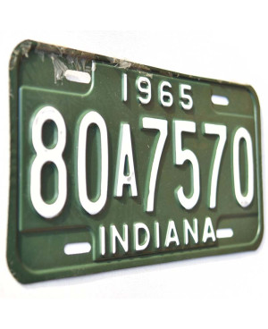 Tablica rejestracyjna USA Indiana 1965 Green 80A7574