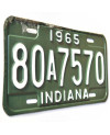 Tablica rejestracyjna USA Indiana 1965 Green 80A7574