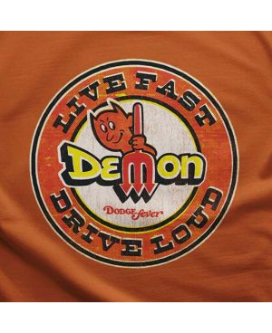 Pánské tričko Dodge Demon Live Fast Orange