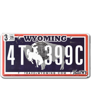 Tablica rejestracyjna USA Wyoming Black Bison