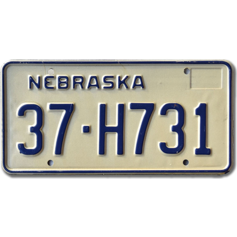 Tablica rejestracyjna USA Nebraska White 37-H731