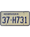 Tablica rejestracyjna USA Nebraska White 37-H731