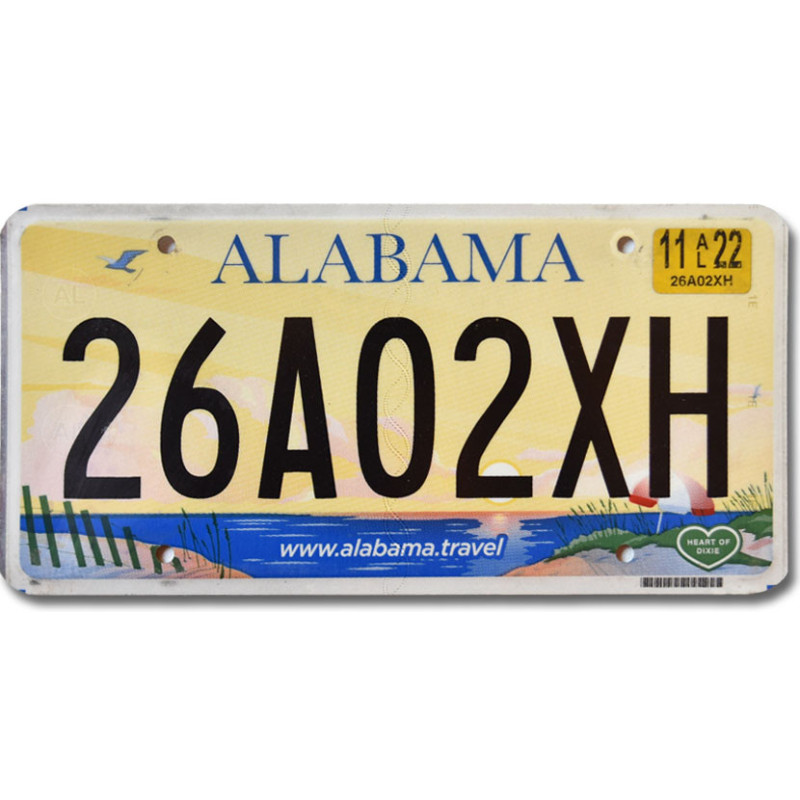 Tablica rejestracyjna USA Alabama Lake Travel