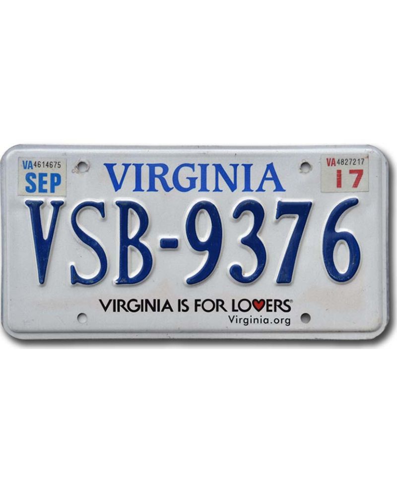 Americká SPZ Virginia for lovers