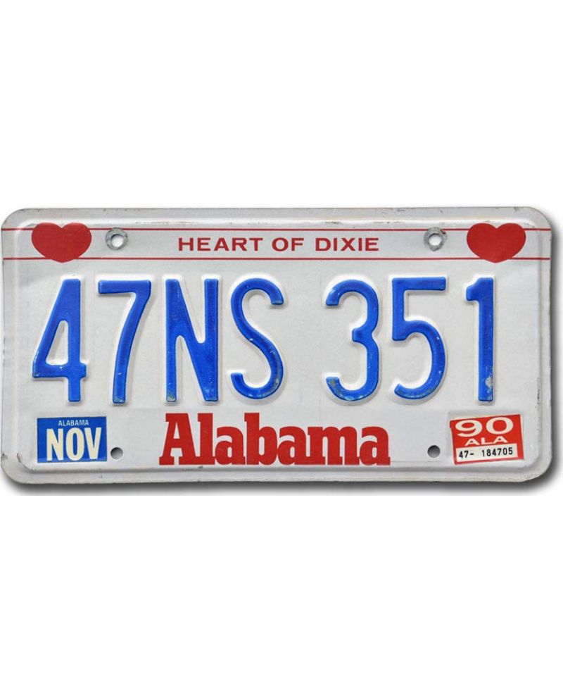 Tablica rejestracyjna USA Alabama Heart