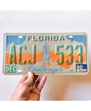 Tablica rejestracyjna USA Florida 1990 Challenger ACJ 533