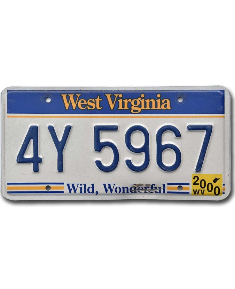 Americká SPZ West West Virginia Wild Wonderful 4Y 5967