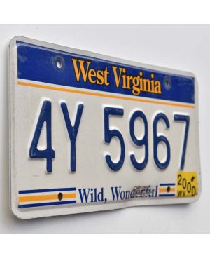 Tablica rejestracyjna USA West Virginia Wild Wonderful 4Y 5967