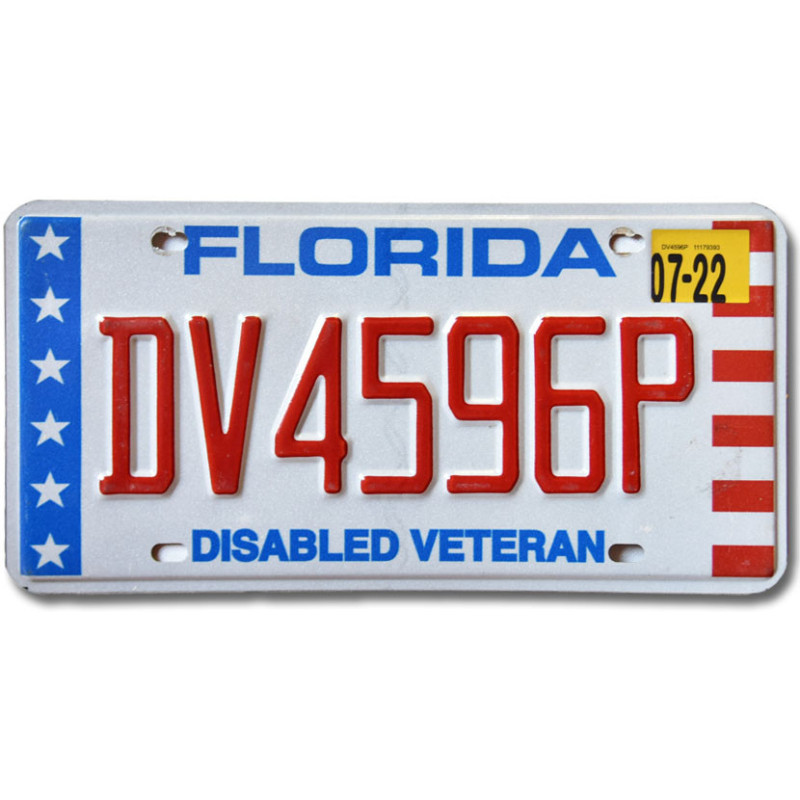 Tablica rejestracyjna USA Florida Disabled Veteran DV4596P