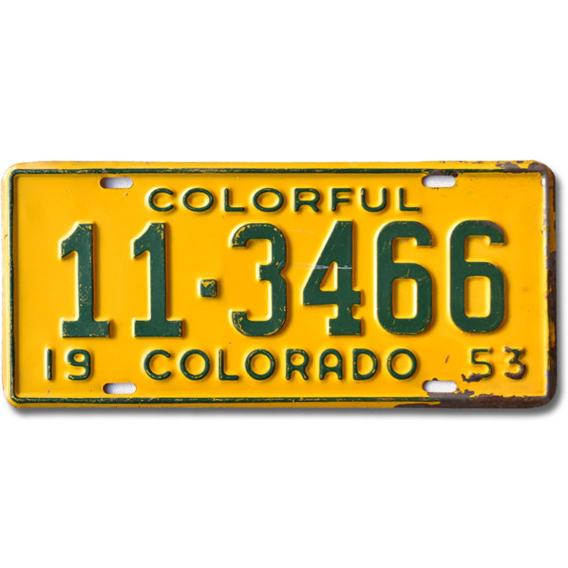 Tablica rejestracyjna USA Colorado 1953 Colorful 11-3466