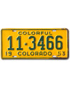 Tablica rejestracyjna USA Colorado 1953 Colorful 11-3466
