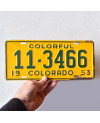 Tablica rejestracyjna USA Colorado 1953 Colorful 11-3466