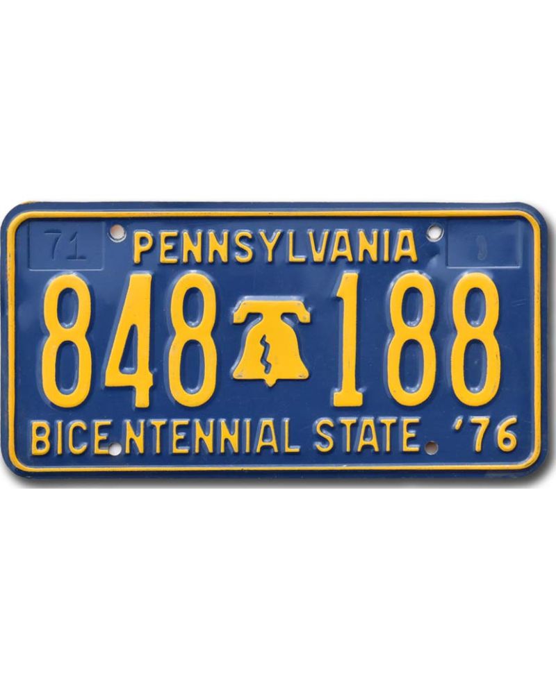 Americká SPZ Pennsylvania 1976 Bicentennial 848 188