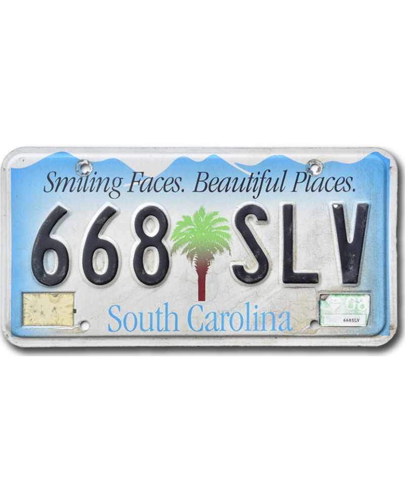 Americká SPZ South Carolina Smiling Faces Tree 668 SLV