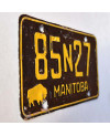 Kanadyjska tablica rejestracyjna Manitoba 1958 Black 85N27