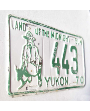Kanadyjska tablica rejestracyjna Yukon 1970 Midnight Sun 443