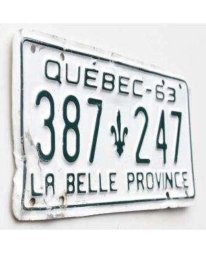 Kanadská SPZ Quebec 1963 La Belle 387-247