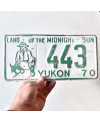 Kanadyjska tablica rejestracyjna Yukon 1970 Midnight Sun 443