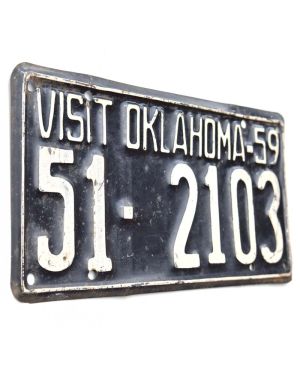 Americká SPZ Oklahoma Visit 1959 Black 51-2103