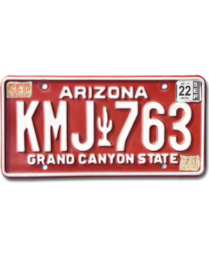 Tablica rejestracyjna USA Arizona Red Cactus KMJ 763
