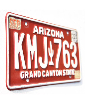 Tablica rejestracyjna USA Arizona Red Cactus KMJ 763