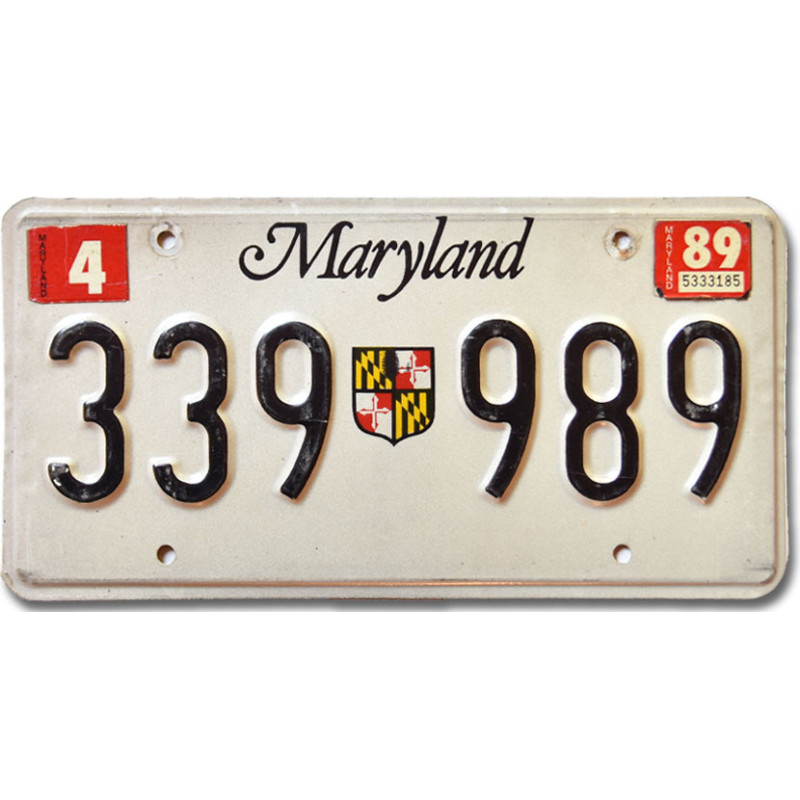 Tablica rejestracyjna USA Maryland Shield 339 989