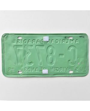 Tablica rejestracyjna US Virgin Island 1975 Green C-8737