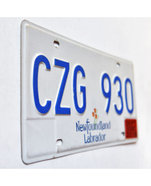 Kanadyjska tablica rejestracyjna Newfoundland Labrador CZG 930
