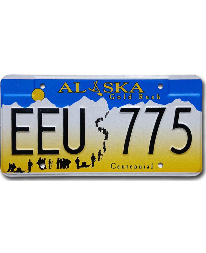 Tablica rejestracyjna USA Alaska Gold Rush EEZ 775